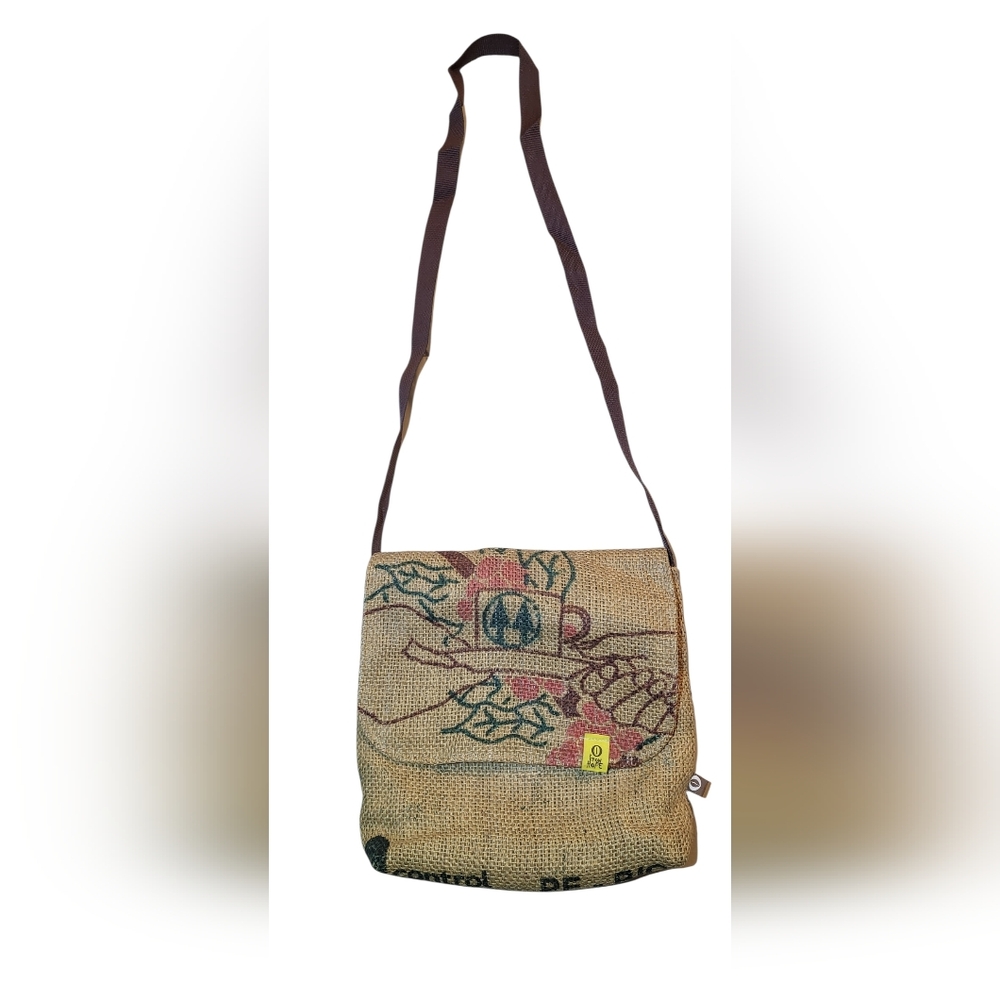 Eco-Friendly Burlap Crossbody Bag PERU